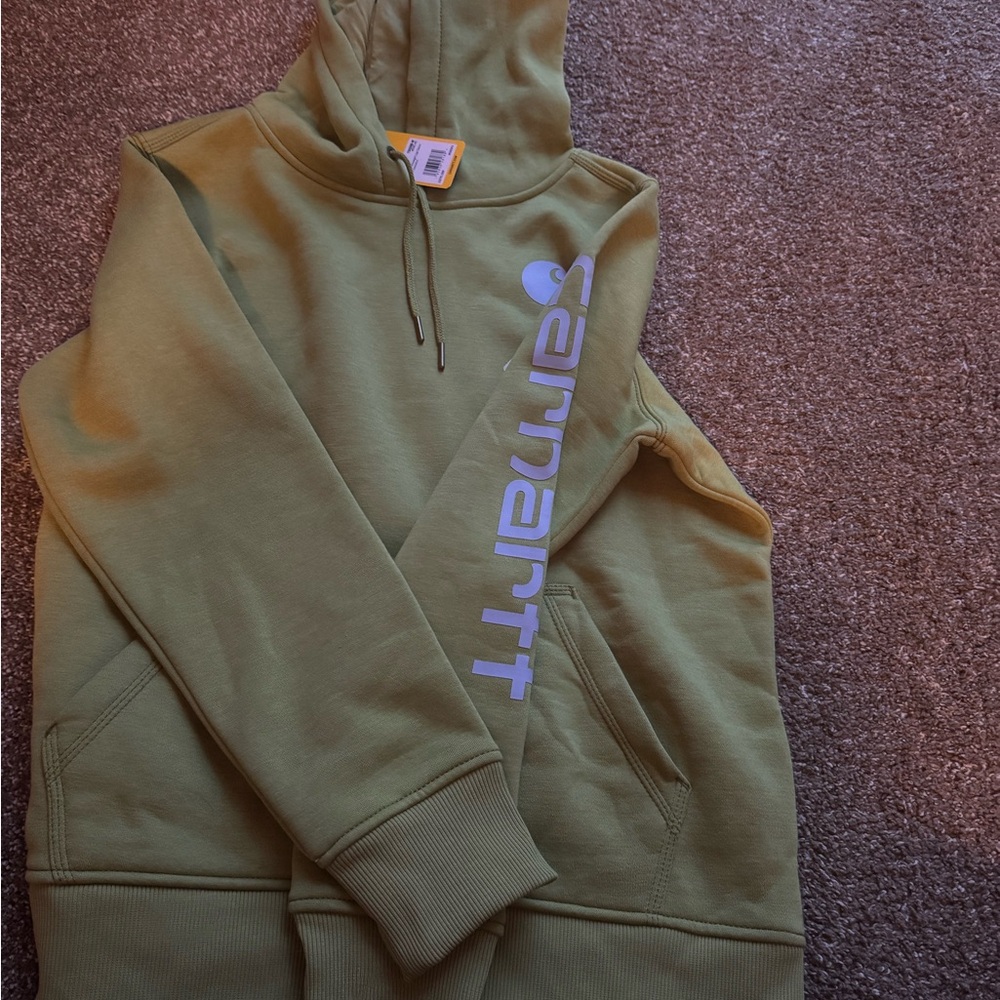 Carhartt Olive Green Relaxed Fit Hoodie